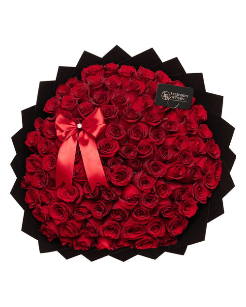 100 Premium Red Roses Bouquet – Choose Your Wrap - Luxberries & Floral