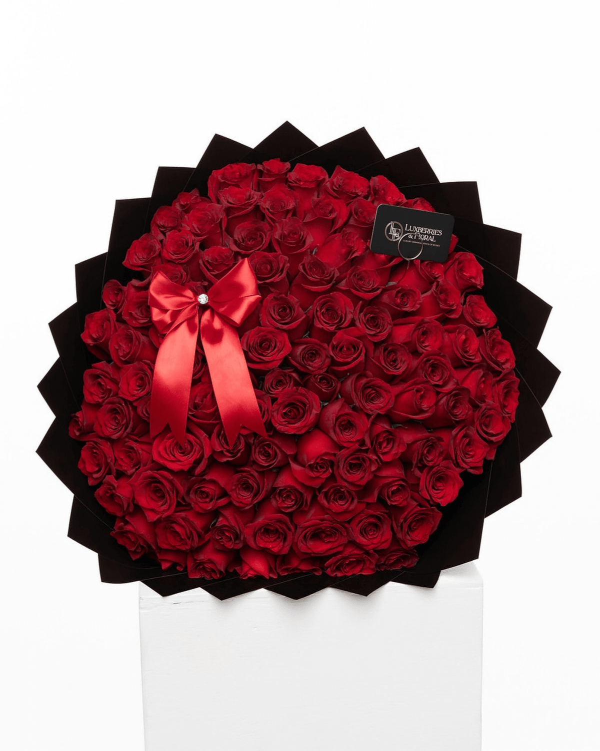 100 Premium Red Roses Bouquet – Choose Your Wrap - Luxberries & Floral