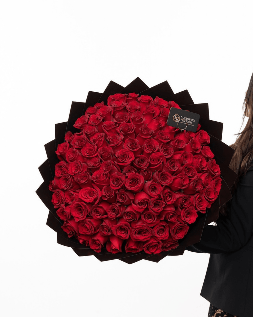 100 Premium Red Roses Bouquet – Choose Your Wrap - Luxberries & Floral
