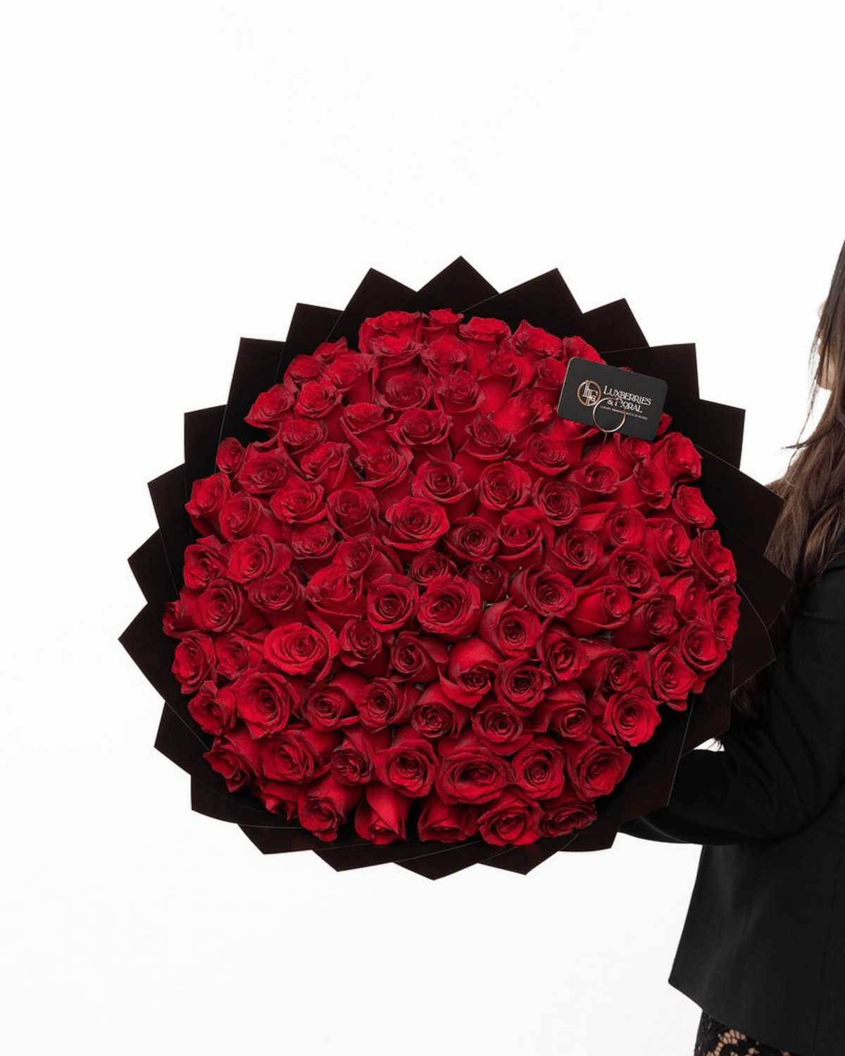 100 Premium Red Roses Bouquet – Choose Your Wrap - Luxberries & Floral