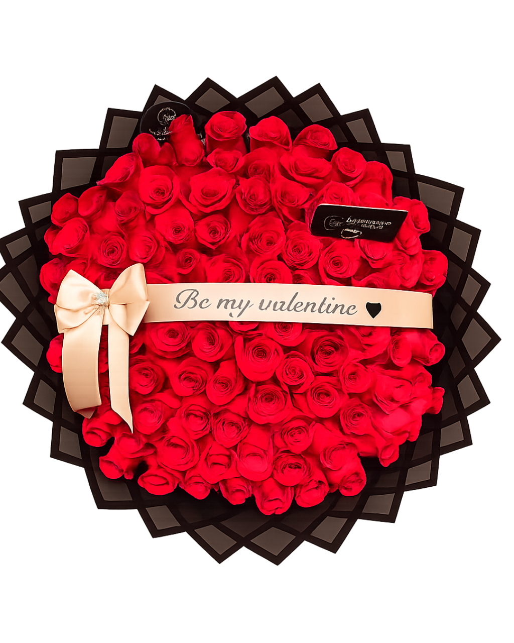 100 Red Roses Bouquet Luxberries & Floral