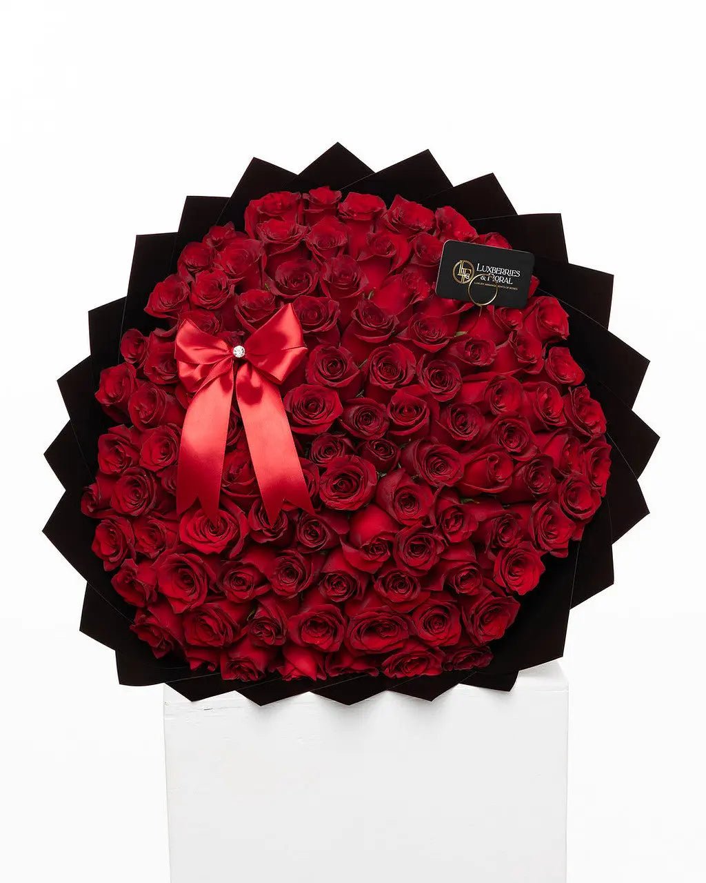 100 Red Roses Bouquet - Luxberries & Floral
