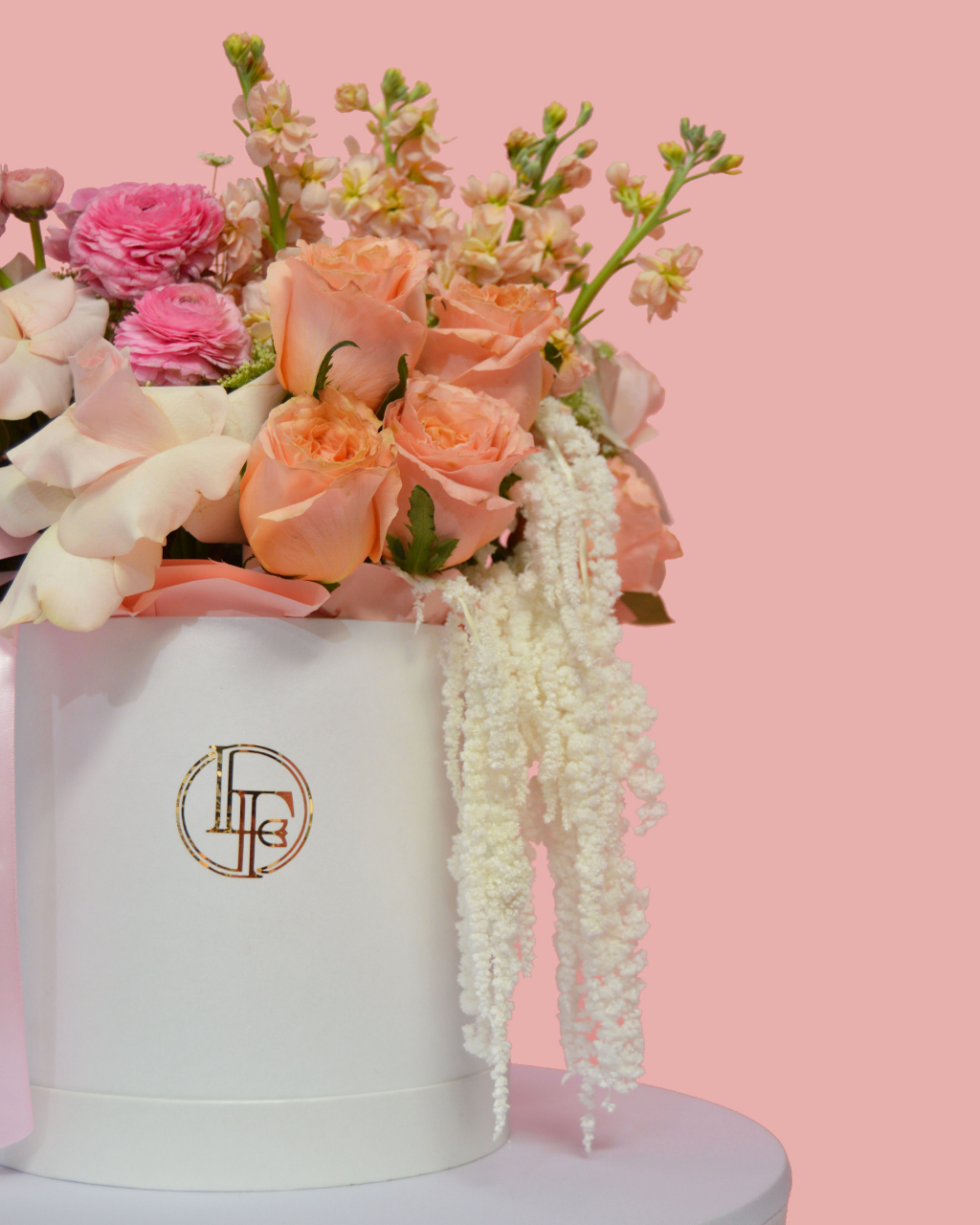 Champagne Garden Hatbox Luxberries & Floral