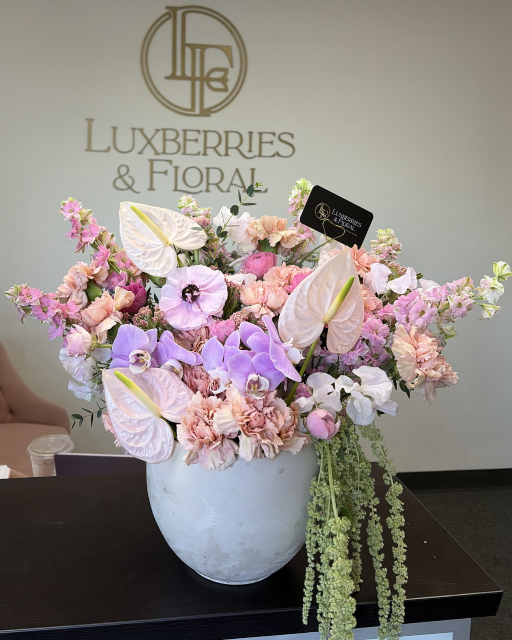 Pink Orchid & Anthurium Home Arrangement Luxberries & Floral