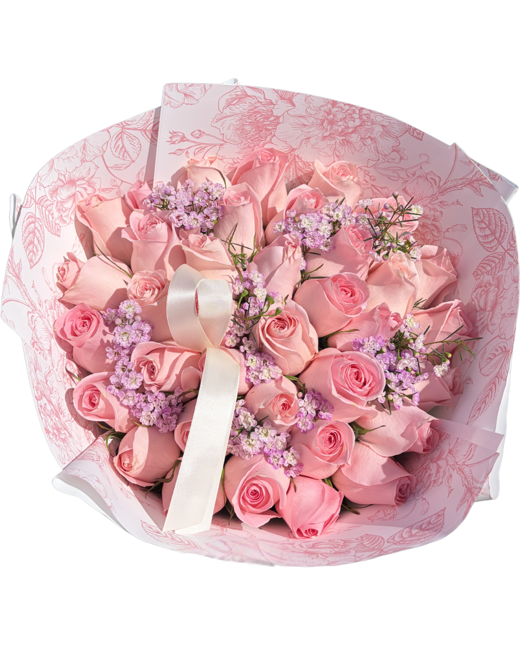 Spring Blush Pink Rose Bouquet Luxberries & Floral