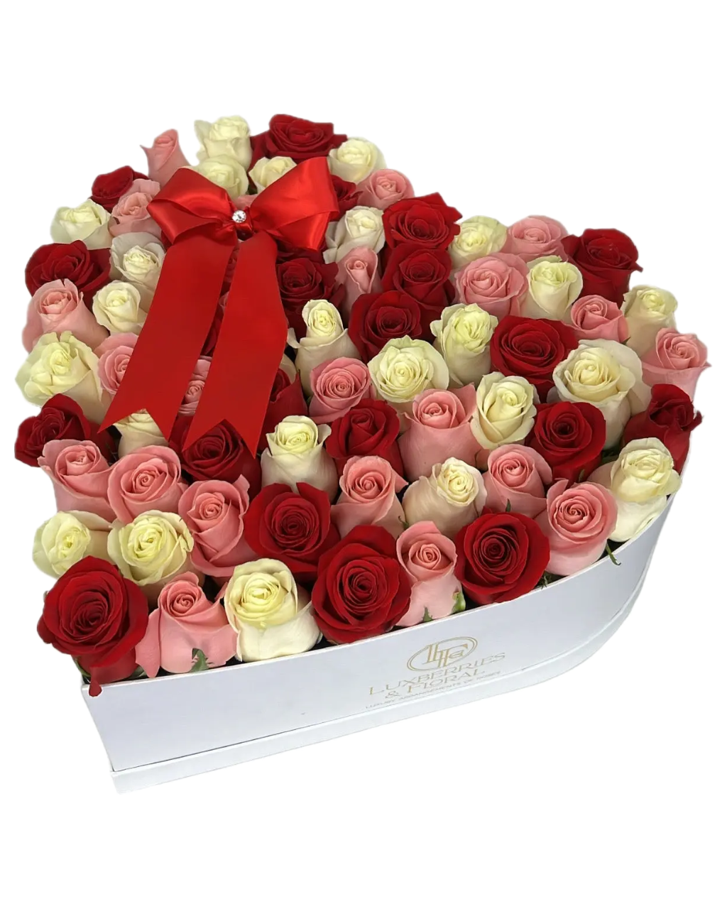 Luxury Medium Heart Box Luxberries & Floral