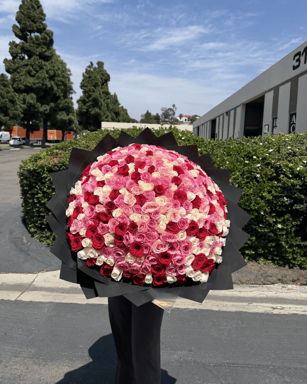 300 Red Roses MEGA Bouquet - Luxberries & Floral