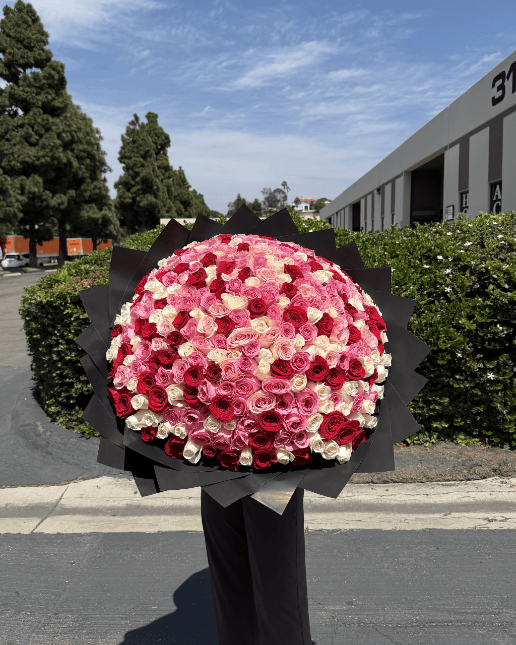 300 Red Roses MEGA Bouquet - Luxberries & Floral