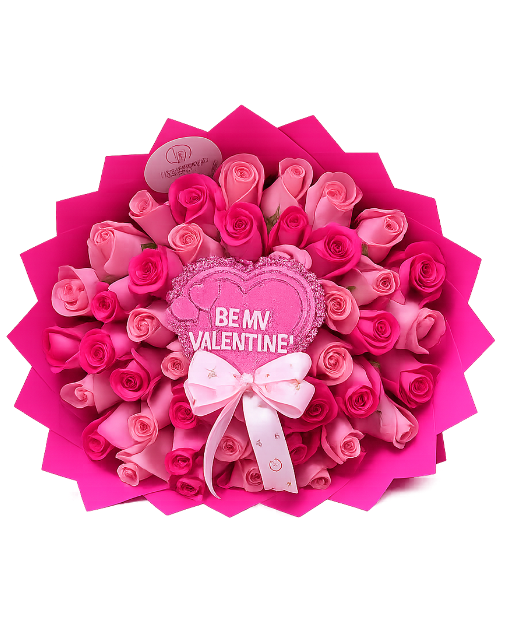Be My Valentine Pink Roses Bouquet – Valentine’s Day Arrangement Luxberries & Floral
