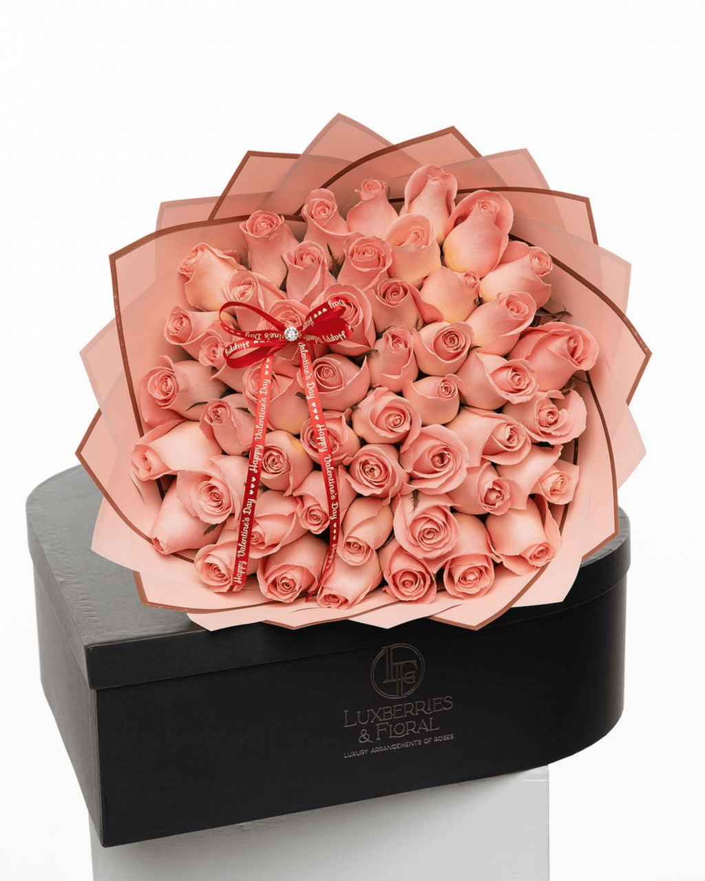 50 Pink Ecuadorian Roses Bouquet - Luxberries & Floral