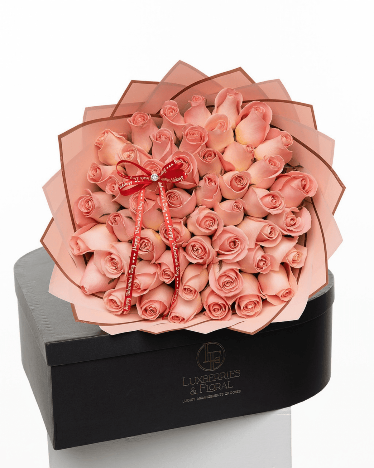 50 Pink Ecuadorian Roses Bouquet - Luxberries & Floral