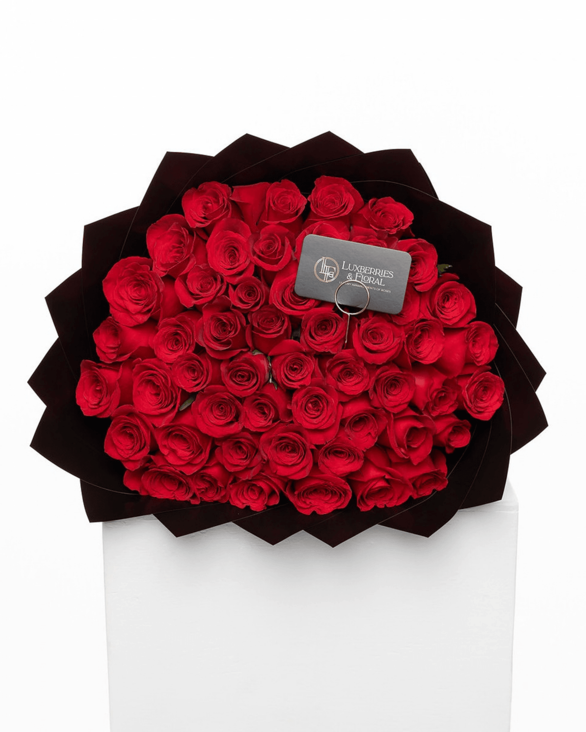 50 Red Ecuadorian Roses Bouquet - Luxberries & Floral