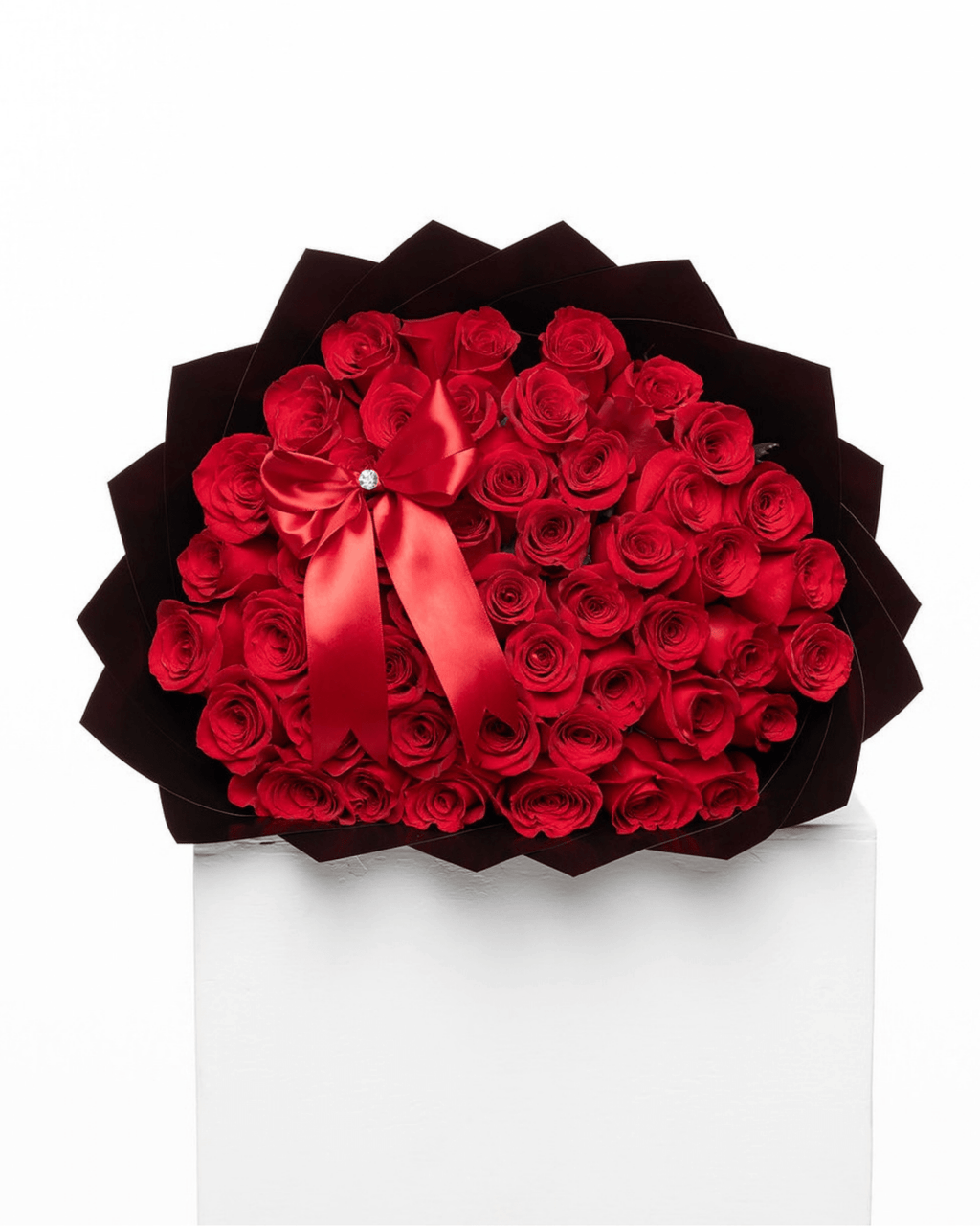 50 Red Ecuadorian Roses Bouquet - Luxberries & Floral