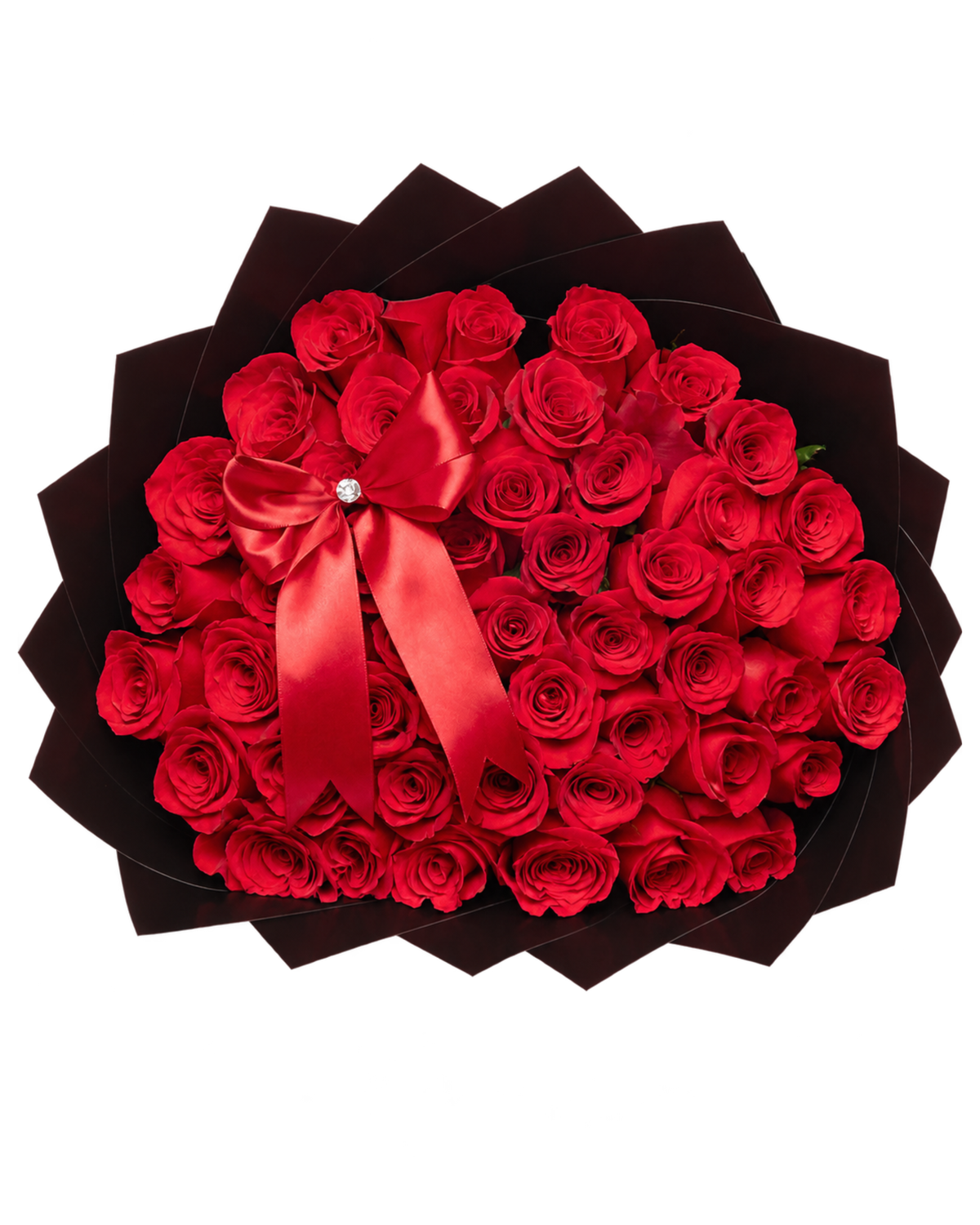 50 Red Ecuadorian Roses Bouquet