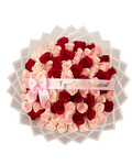 75 Pink & Red Roses Bouquet - Luxberries & Floral