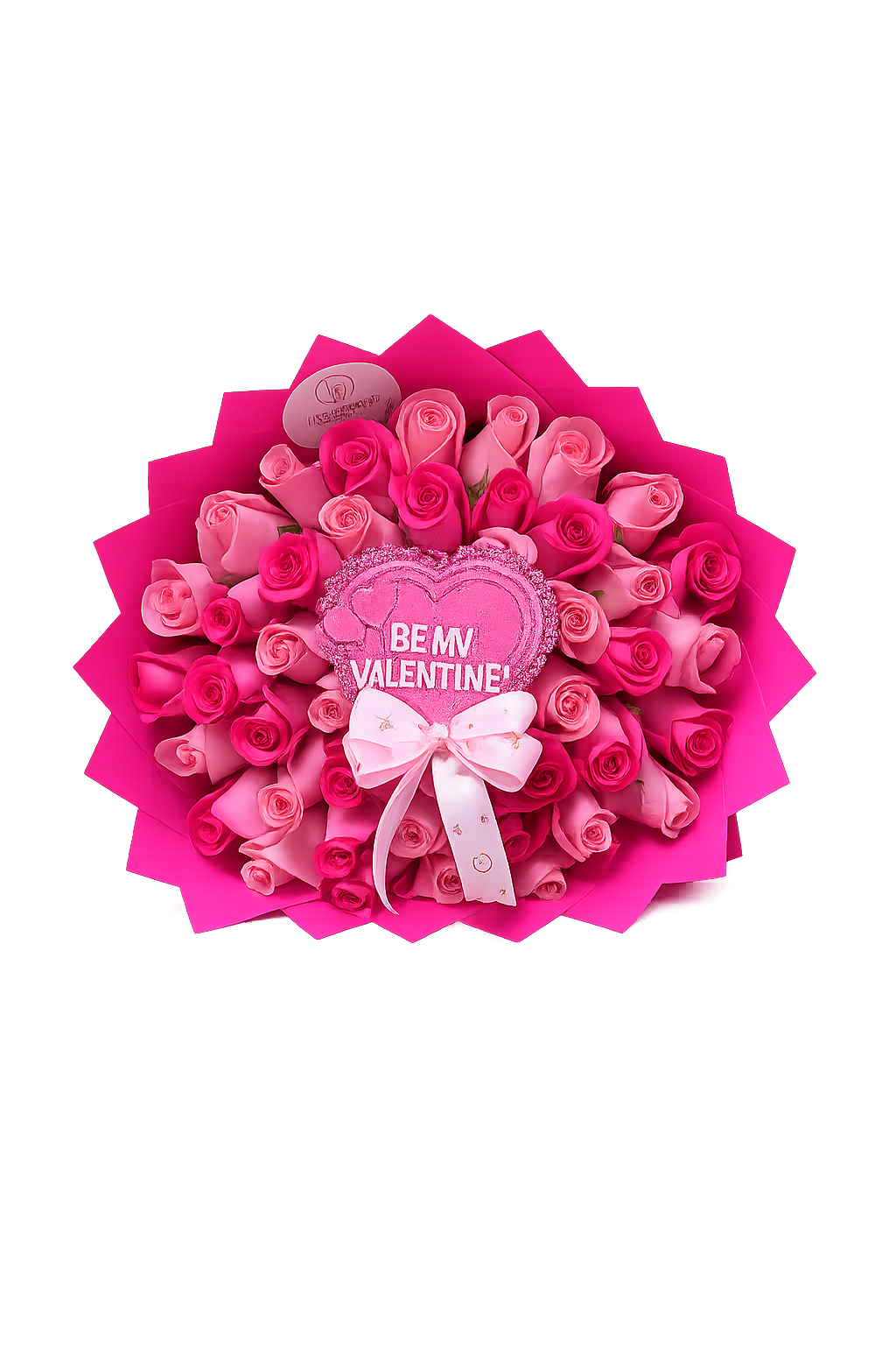 Be My Valentine Pink Roses Bouquet – Valentine’s Day Arrangement
