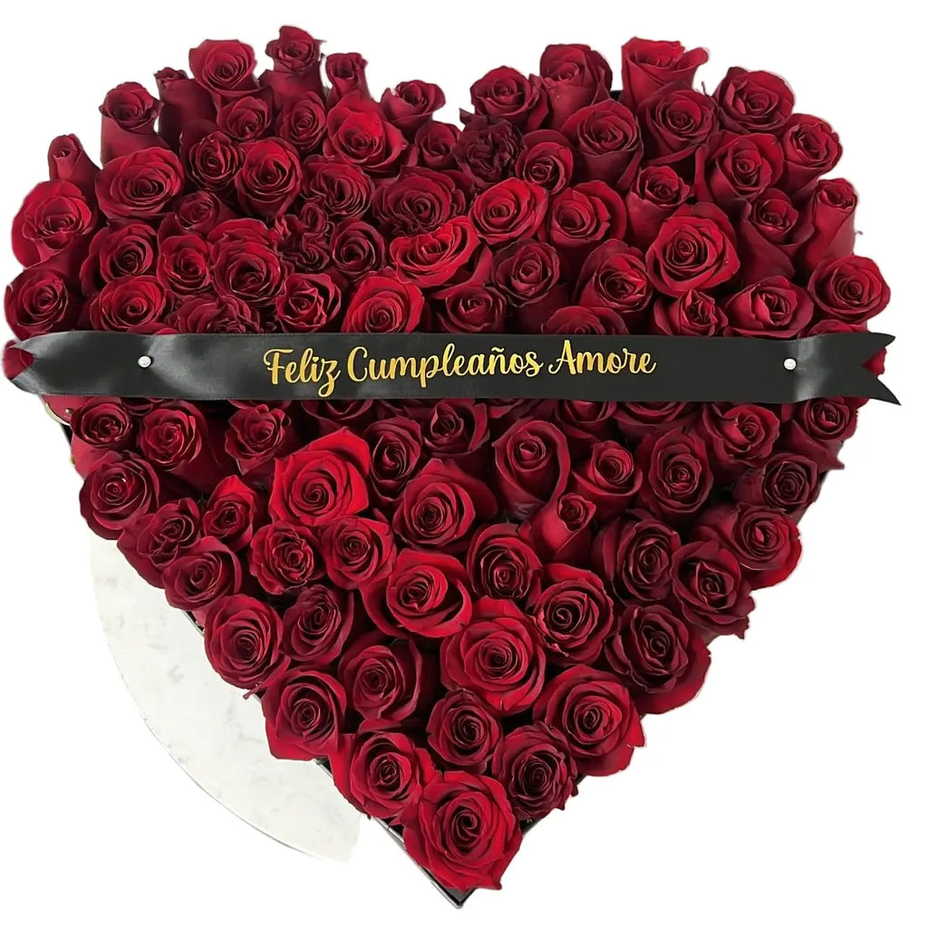 Luxury Large Heart Box Luxberries & Floral