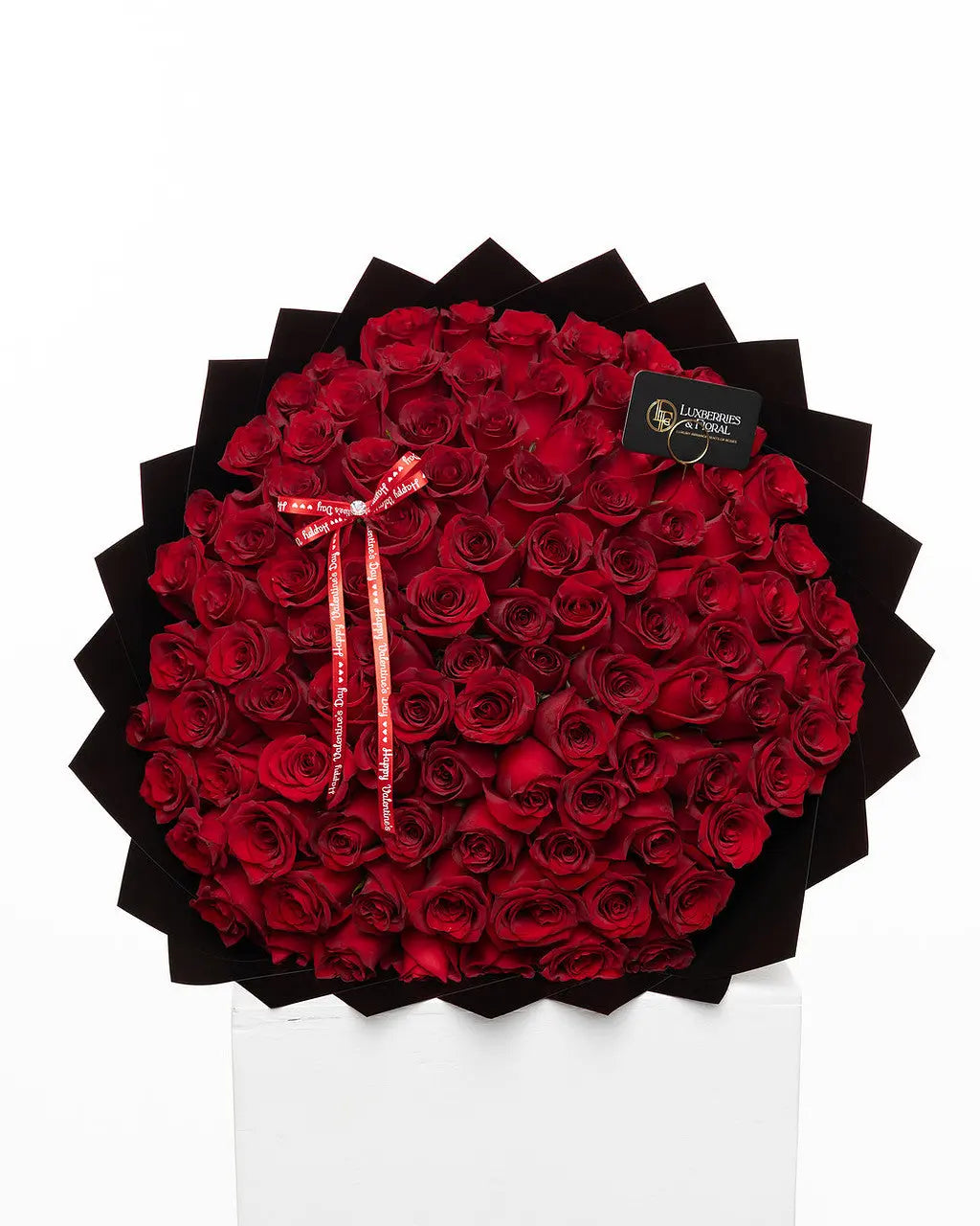 100 Red Roses Bouquet – Arrangement for Valentine’s Day Luxberries & Floral