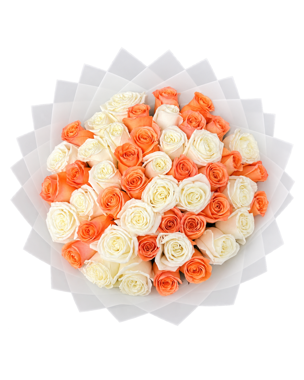 Peach & Ivory Rose Bouquet
