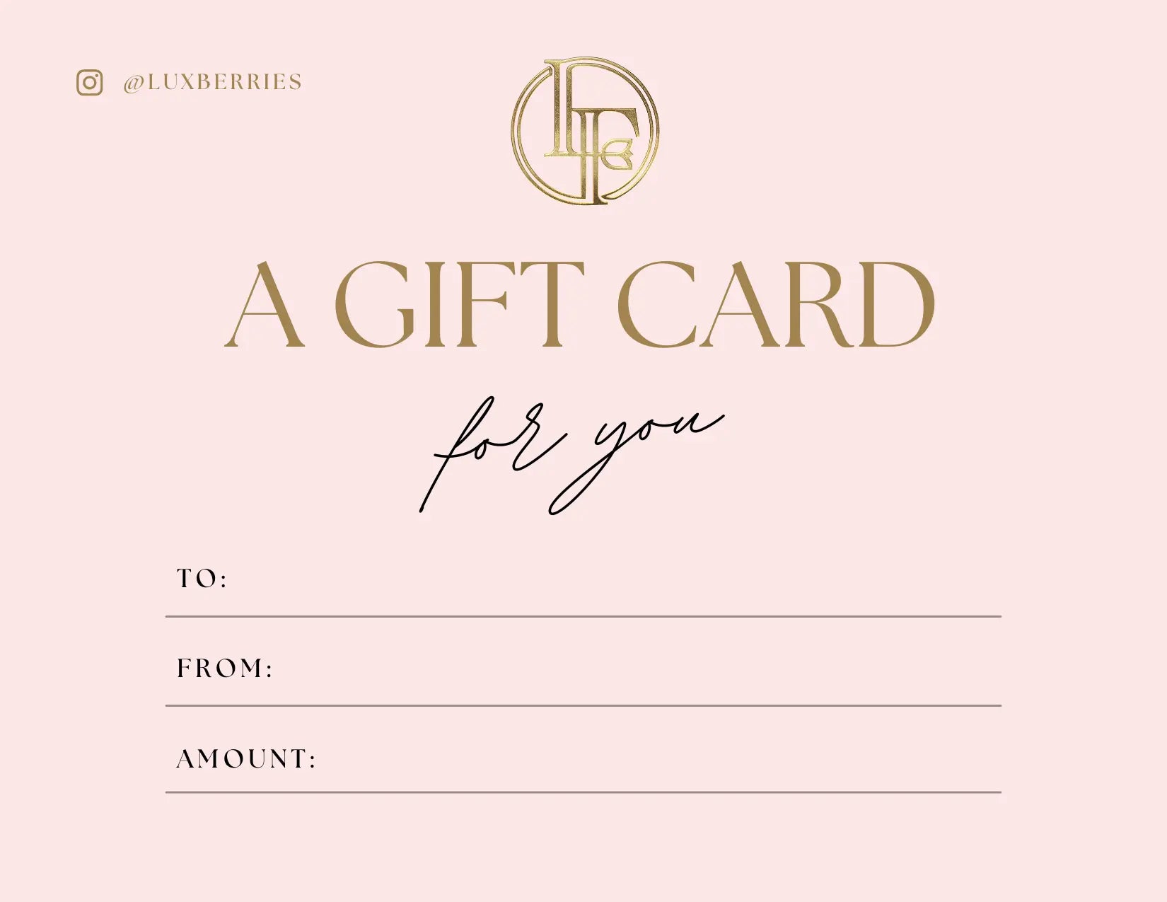 Luxberries & Floral gift card Luxberries & Floral