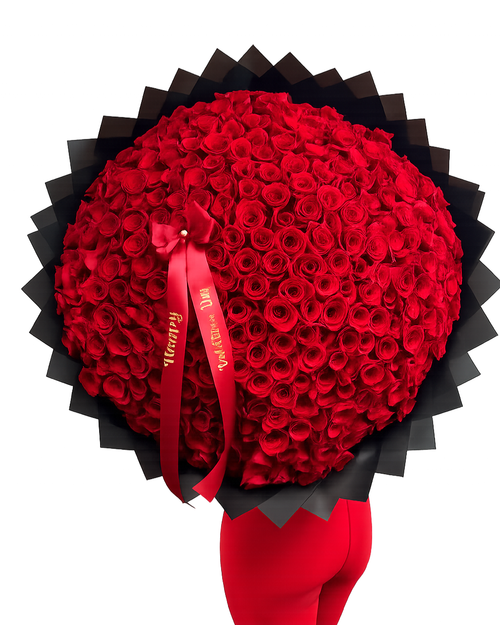 300 Red Roses MEGA Bouquet – Arrangement for Valentine’s Day Luxberries & Floral