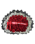 Amor Premium Arrangement (50 Roses + Banner) - Luxberries & Floral