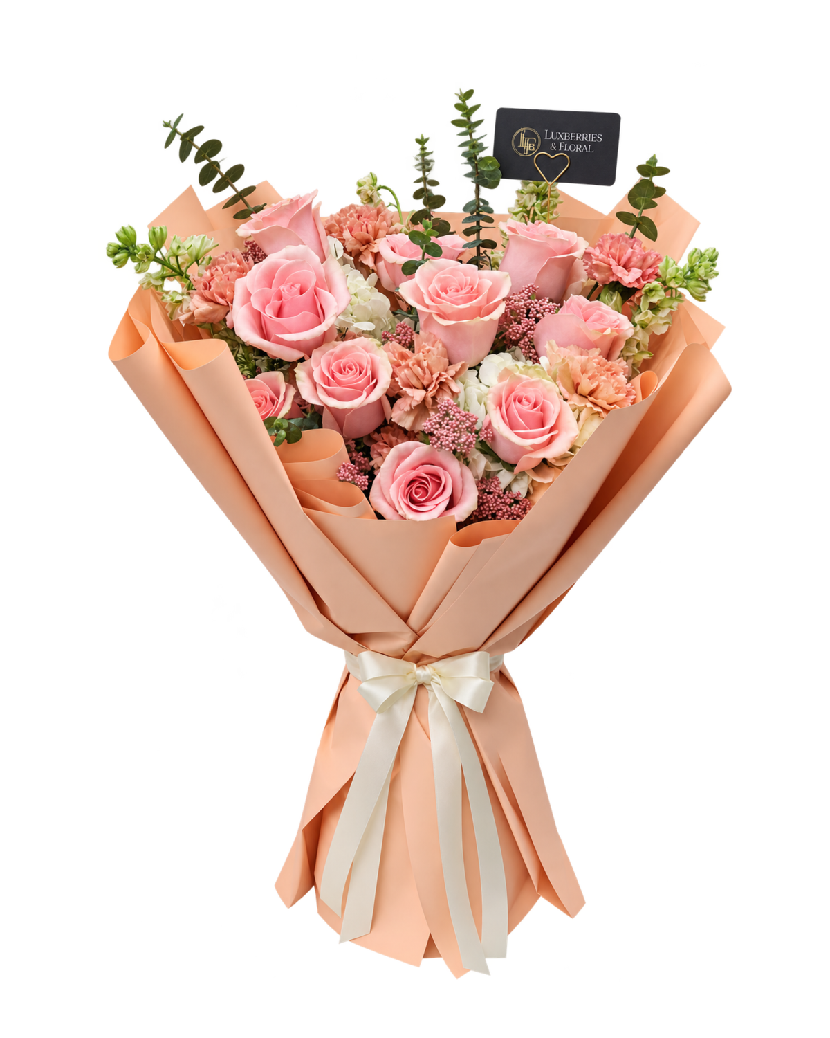 Blush Pink Rose & Carnation Bouquet