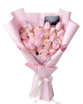Blushing Tulip & Rose Bouquet - Luxberries & Floral
