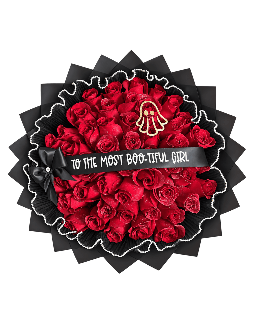 "Boo-tiful Girl" Red Rose Bouquet - Luxberries & Floral