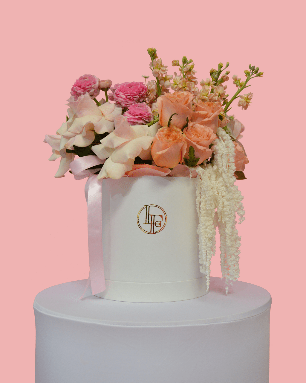 Champagne Garden Hatbox - Luxberries & Floral