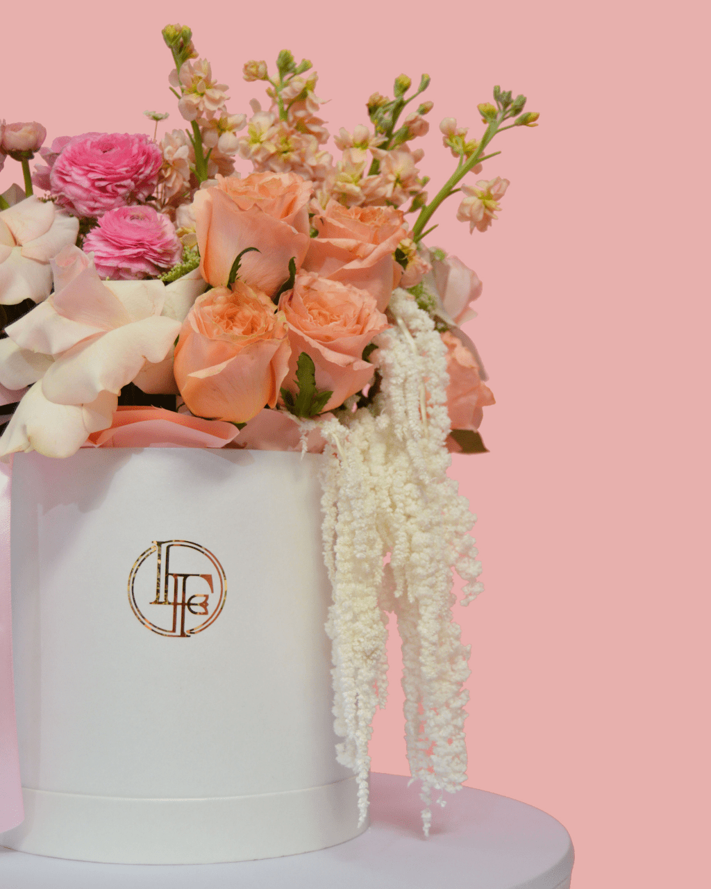 Champagne Garden Hatbox - Luxberries & Floral