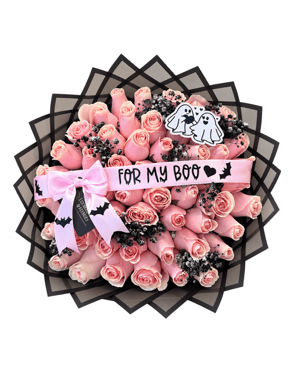"For My Boo" Blush Rose Bouquet - Luxberries & Floral