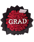 "GRAD" Red Rose Letter Bouquet - Luxberries & Floral