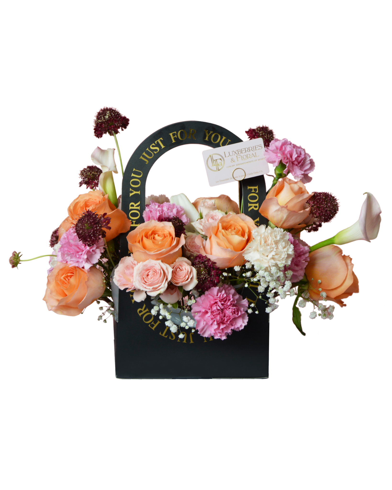 Just For You Flower Bag Arrangement - Luxberries & Floral