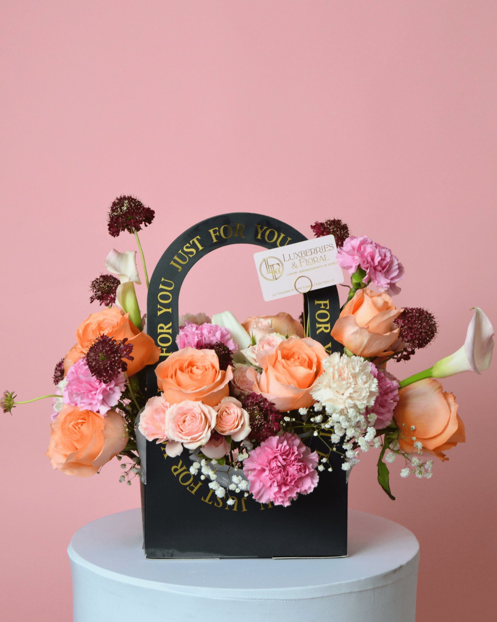Just For You Flower Bag Arrangement - Luxberries & Floral