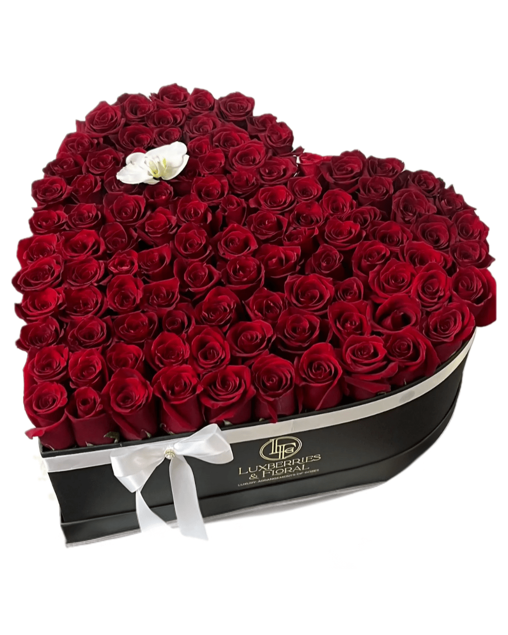 Luxury Large Heart Box - Luxberries & Floral