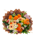 Marigold & White Rose Fall Bouquet - Luxberries & Floral