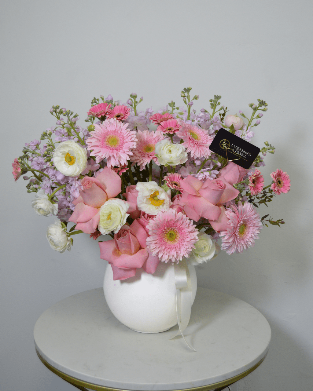 Pastel Garden Vase Arrangement - Luxberries & Floral