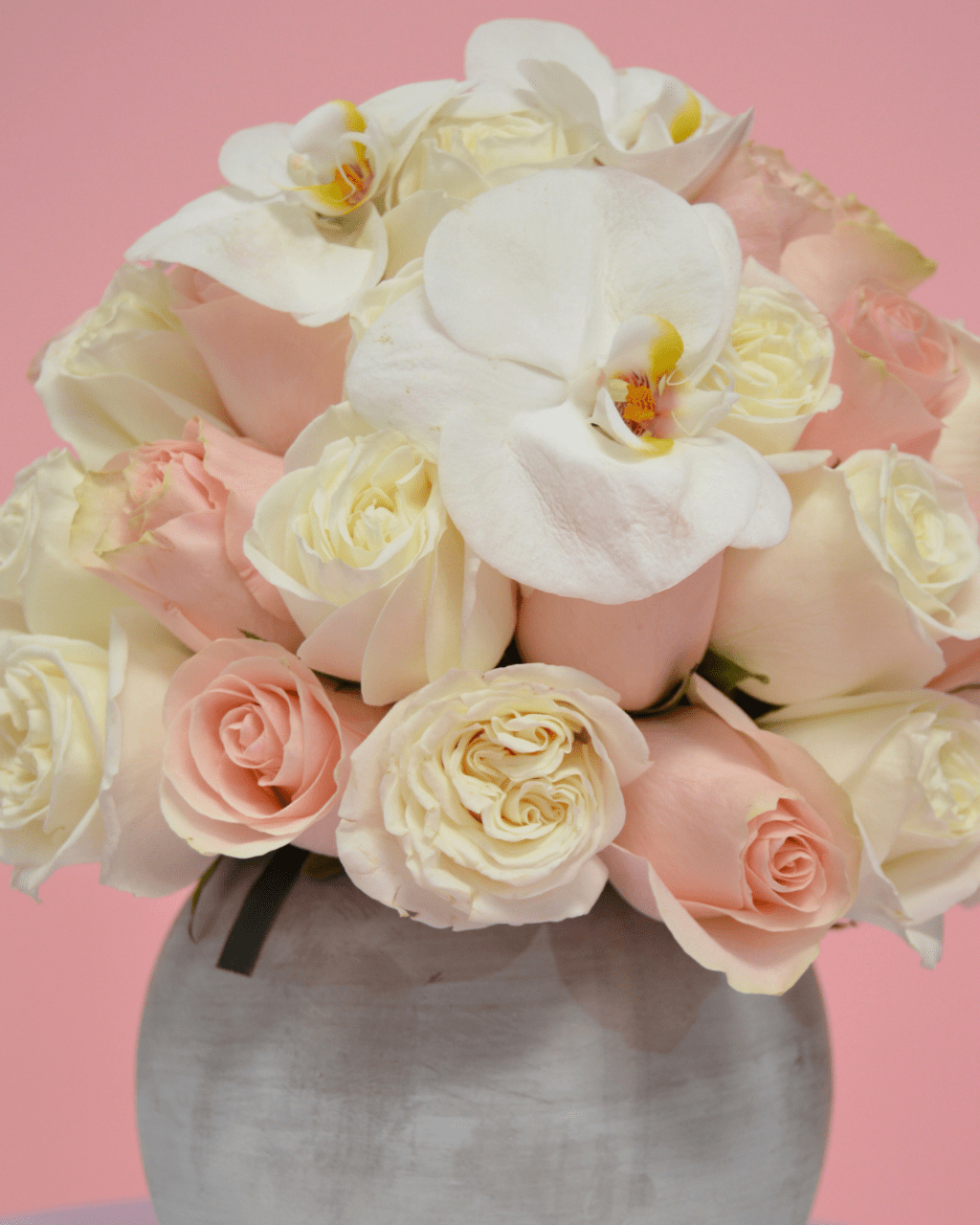 Pearl Orchid & Rose Arrangement - Luxberries & Floral