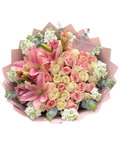 Pink Lily & Rose Grand Luxury Bouquet - Luxberries & Floral