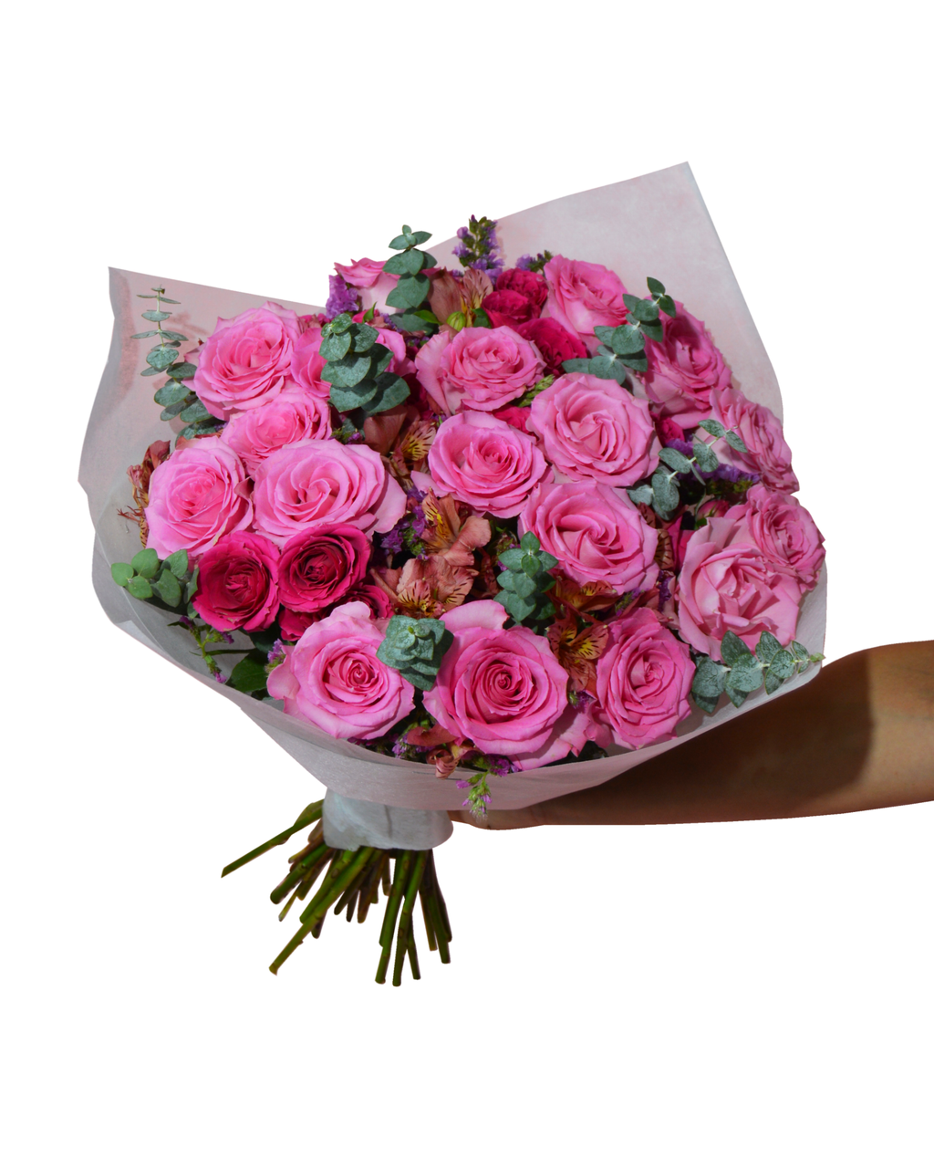 Pink Rose & Alstroemeria Bouquet - Luxberries & Floral