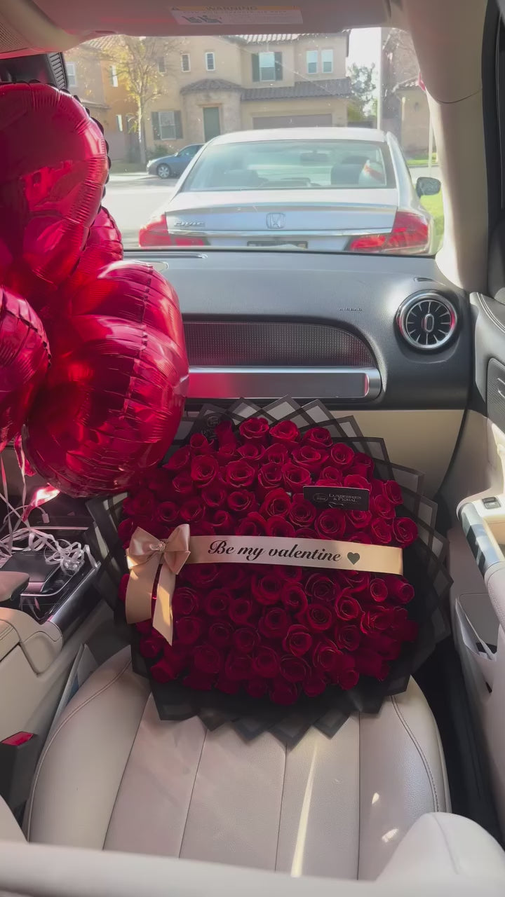 100 Red Roses Bouquet