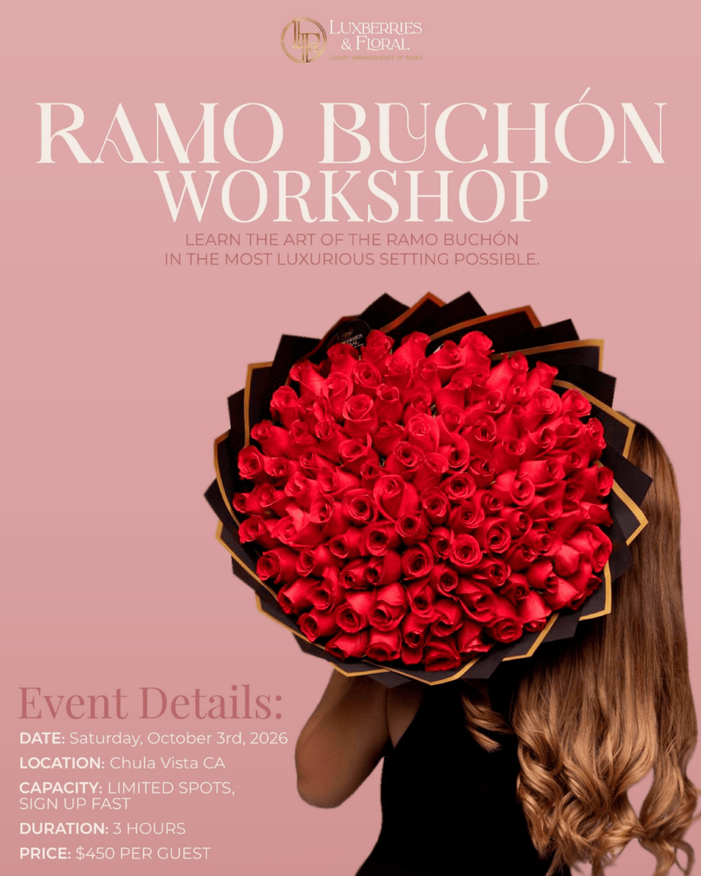 Ramo Buchón Masterclass Workshop - Luxberries & Floral
