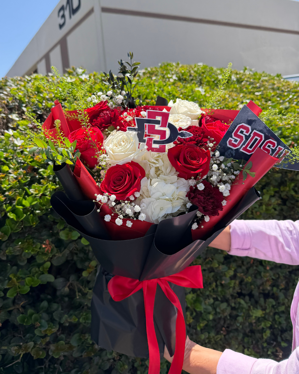 SDSU Graduation Bouquet - Luxberries & Floral