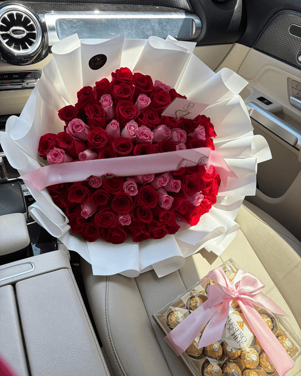Sweetheart Pink & Red Rose Bouquet - Luxberries & Floral