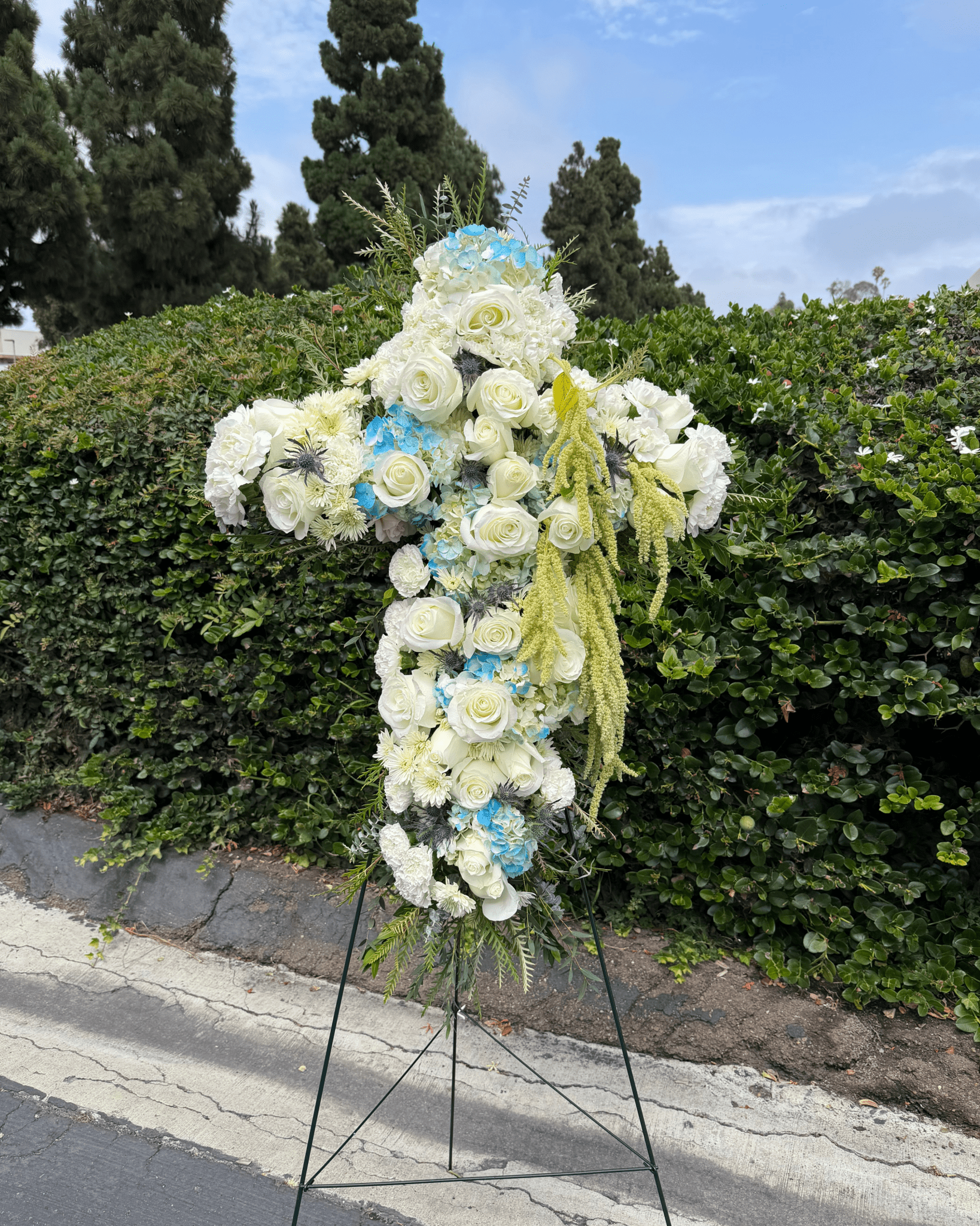 Sympathy Floral Cross Arrangement - Luxberries & Floral