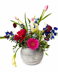 Vibrant Mixed Bloom Vase Arrangement - Luxberries & Floral