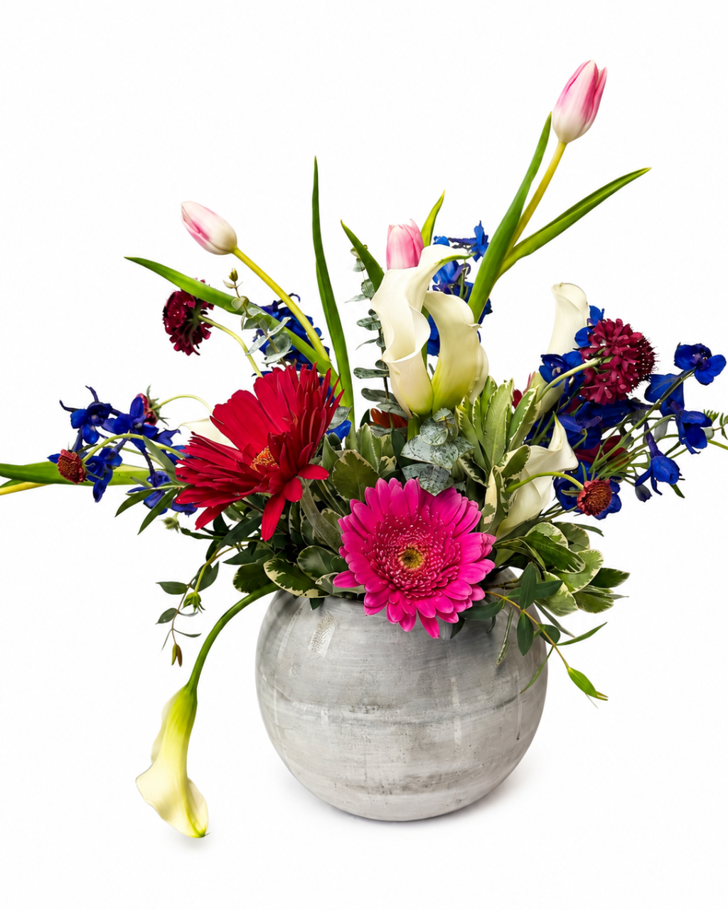 Vibrant Mixed Bloom Vase Arrangement - Luxberries & Floral